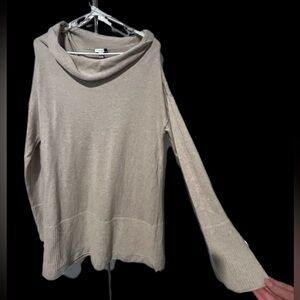J. Jill Cozy Cowl Neck Sweater in Beige